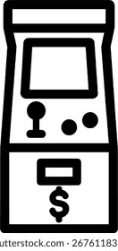 Icono plano de la máquina de arcade | Ilustración vectorial minimalista, perfecto para Web, móvil, App, diseño de interfaz de usuario y Diseño gráfico.
