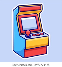 Arcade Machine Game Cartoon Vector Icon Illustration Art