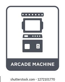 arcade machine icon vector on white background, arcade machine trendy filled icons from Entertainment and arcade collection, arcade machine simple element illustration