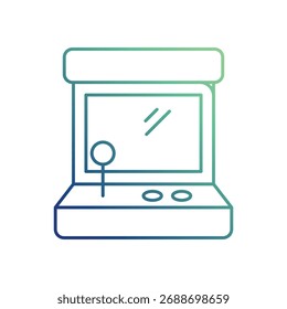 Icono de máquina de arcade con fondo blanco Vector Ilustración de stock