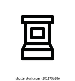 Bildzeichen der Linie Arcade Logo Illustration Vektorgrafik isoliert. Game Controller und Console Icon-Set. Geeignet für Webdesign, Logo, App. 