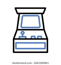 Arcade Machine Outline bold Vetor Ícone que pode ser facilmente modificado ou editado 