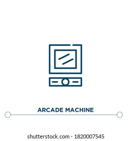 arcade machine outline vector icon. simple element illustration. arcade machine outline icon from editable entertainment concept. can be used for web and mobile
