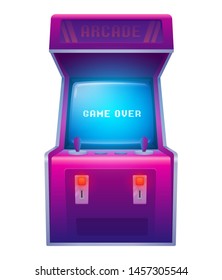 Arcade-Maschine. Retro Arcade Spielmaschine. Einzelne Vektorgrafik