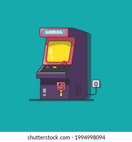 arcade machine vector in minimalist style