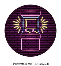 arcade machine video game neon