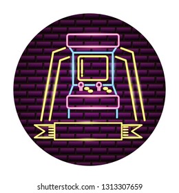 arcade machine video game neon