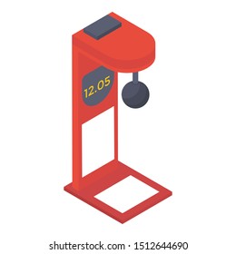 
Arcade punching game icon in isometric vector design 

