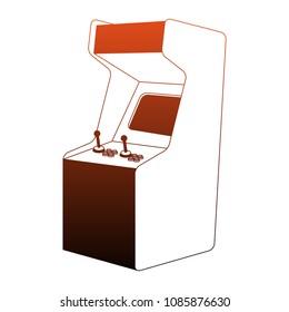 Arcade retro videogame console orange lines