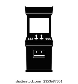 Arcade slot machine game retro automat Vector illustration