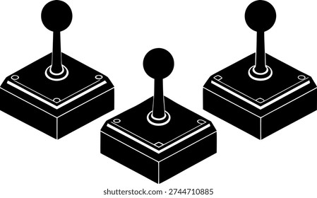 Arcade Stick silhouette vector illustration isolated on white background