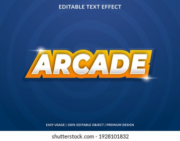 Arcade Text Effect Template Design With Abstract Style Use For Business Logo And Brand