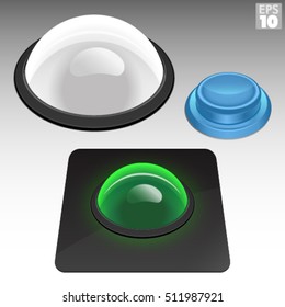 Arcade Trackball And Concave Push Button Control Panel Set