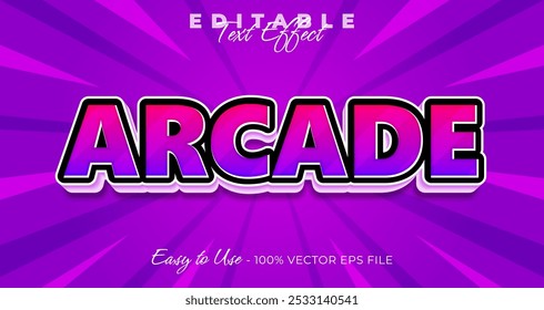 Arcade typography modern editable text effect