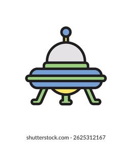 Ilustração do vetor de ícone de Ufo do Arcade