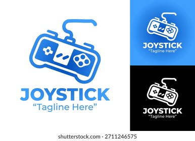 An arcade-style joystick mark highlighting control buttons and gamer expression, suitable for digital sport and entertainment identities.