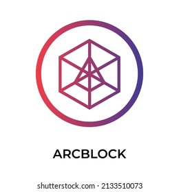 Arcblock Cryptocurrency token icon. ABT token symbol. Cryptocurrency vector icon. Flat Vector illustration - Vector