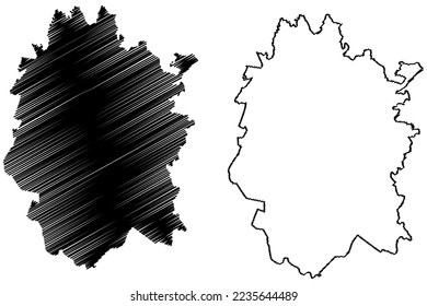 Arcelia municipality (Free and Sovereign State of Guerrero, Mexico, United Mexican States) map vector illustration, scribble sketch Arcelia map