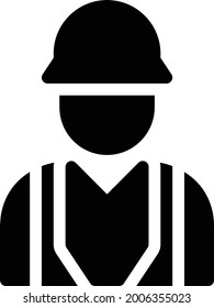 icono plano de glifo vectorial arceólogo