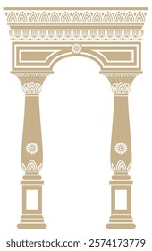 Arch in ancient Egyptian style or oriental style