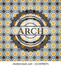 Insignia de estilo árabe. Decoración árabe. 
