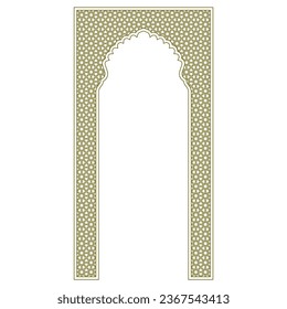 Arch in Arabic style with geometric ornamentation