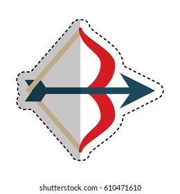 arch with arrow icon vector illustration design