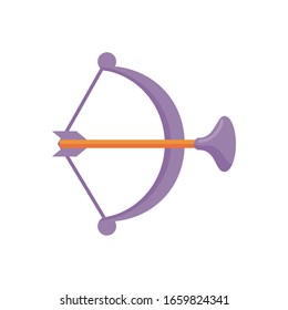 arch and arrow toy flat style vector illustration design