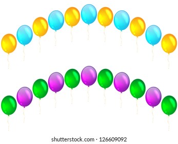 Arch from balloons. Vector illustration.