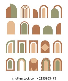 Arch Boho silhouette sign template. For logo design frame, wedding invitation, laser cut, menu, place card, photo overlay
