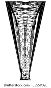 Arch Bridge Steel Structure Vector 01