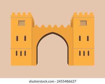 arch building history archaeological vector