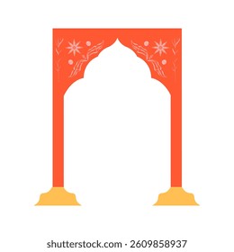 The arch is the central element, showcasing a pointed arch shape with a distinctive, decorative design. 