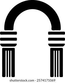 Arch clip art design on plain white transparent isolated background for card, shirt, hoodie, sweatshirt, apparel, tag, mug, icon, poster or badge