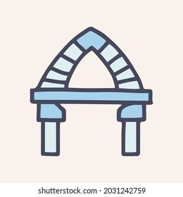 Bogenfarben, Vektordoodle, einfaches Symboldesign