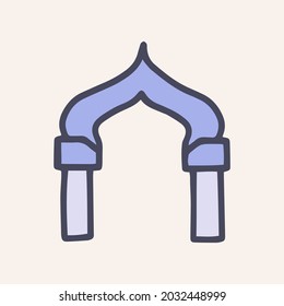 Bogenfarben, Vektordoodle, einfaches Symboldesign