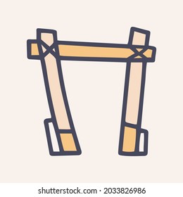 Diseño de iconos simples para el vector de color de arco