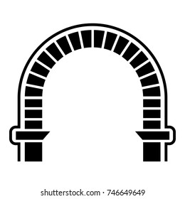 Arch column icon. Simple illustration of arch column vector icon for web