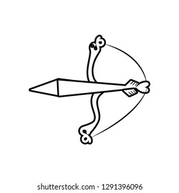 arch of cupid with arrow