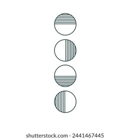 arco curva media luna moderno vector mínimo boho arte de la pared blob ilustración de fondo