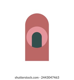Bogenkurve Minimale Form Moderne geometrische Vektorgrafik