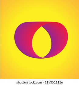 Arch curve modern gradient shape template with pink and purple overflows. Vector futuristic web concept