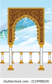 Arch design vector art Muslim 