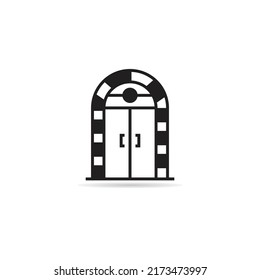 icono de la puerta de arco sobre fondo blanco