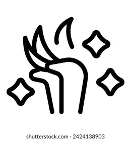 Arch eyebrow icon outline vector. Beauty body. Brush change care