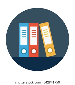 Arch Files Colored Vector Illustration 