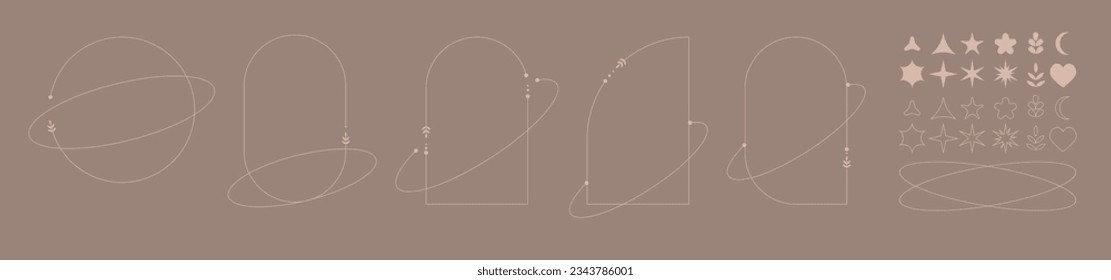 Elemento estético de marco de arco, ajuste de marco y elementos simples, estética simple para el proyecto, plantilla, afiche