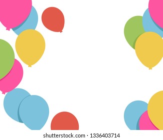 Arch frame with colorfull balloons backdrop, background