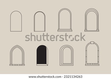 Arch frame design elements, Vector illustration set Stock photo © 