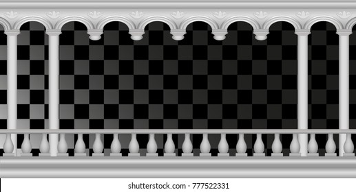 arch, frame, element of the palace, columns and balustrades